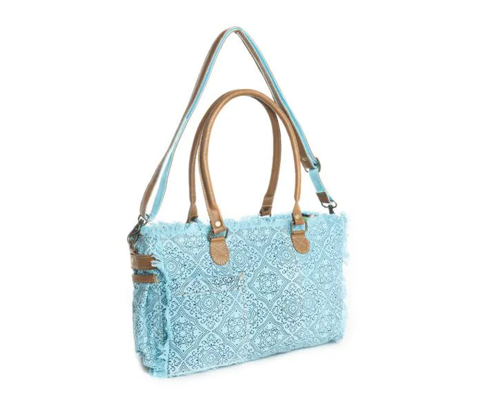 Triple Fork Ranch Tote Bag in Turquoise